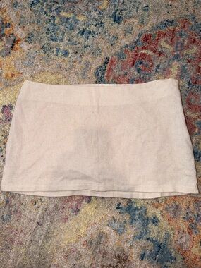 Classic Cream Mini Skirt - Sleek Everyday Style